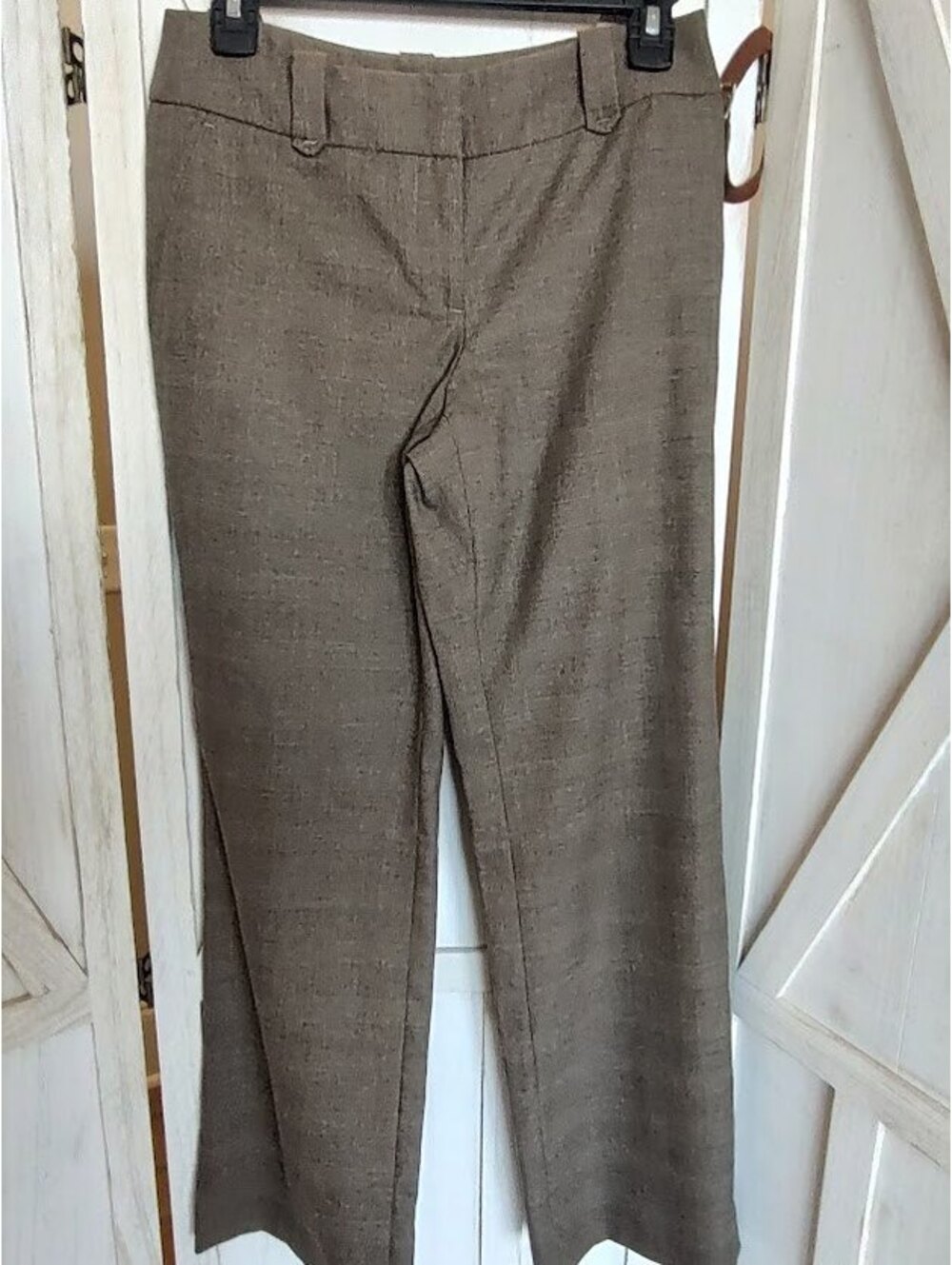 LOFT Women's Brown Plaid Dress Pants, Size 2P Petite, Very Good Condition